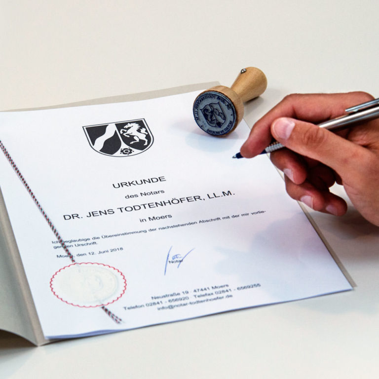 Kosten | Dr. Jens Todtenhöfer, LL.M. | Notar in Moers